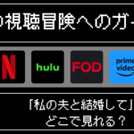 「私の夫と結婚して」どこで見れる？おすすめの動画配信サービスやサブスクを徹底解説！